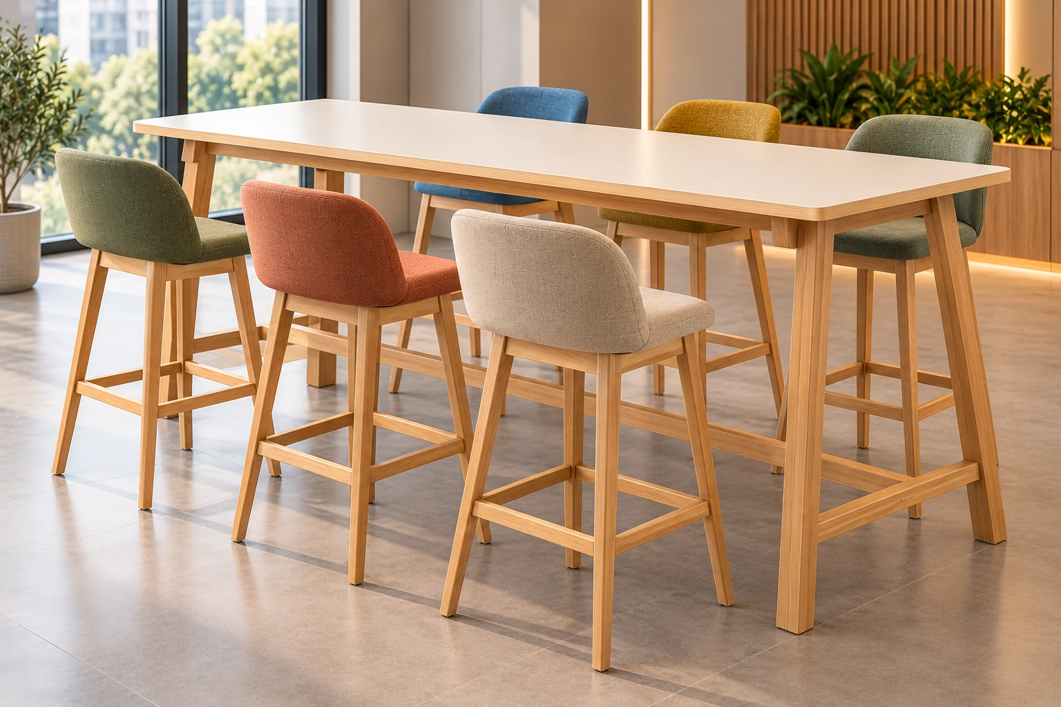 Cafeteria tables and seating