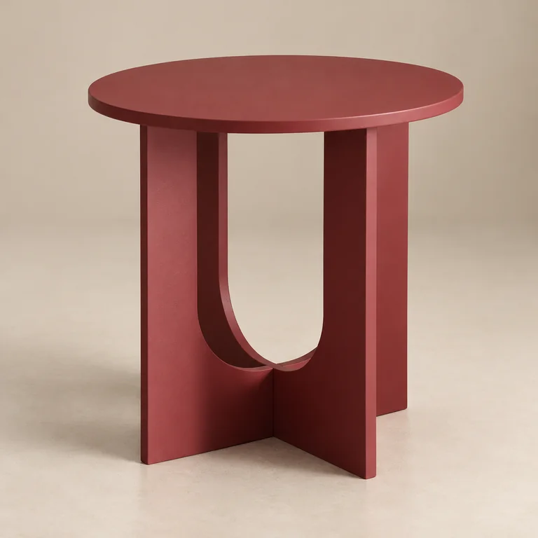Round side table